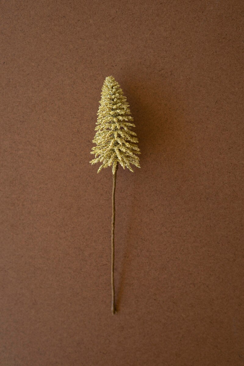 CHNS9060 Mini Bottle Brush Trees on a Stem - Yellow