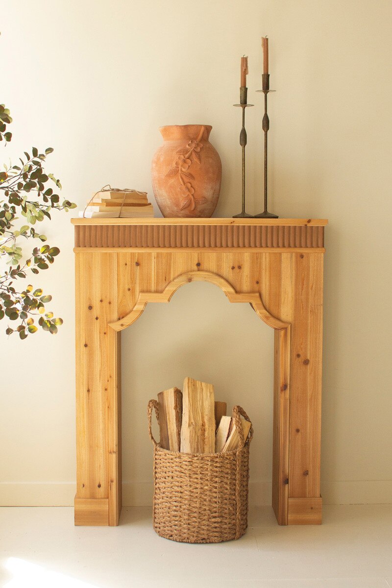 CMN1644 Natural Fir Wood Mantel - Brown