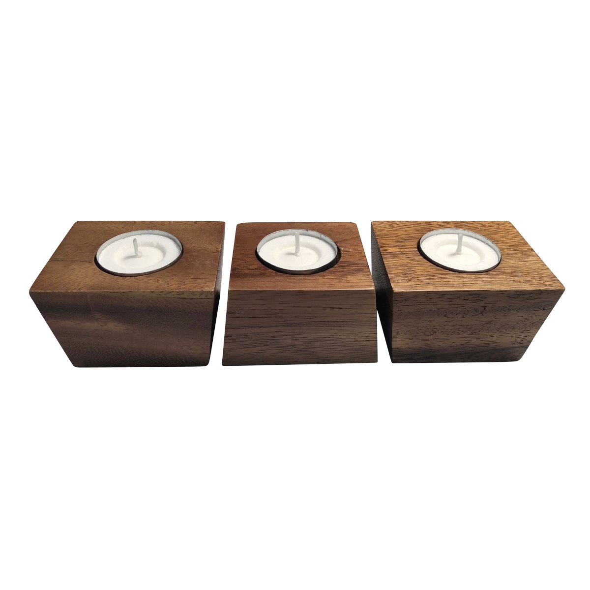 475 Candleholders with Tealights - 3.5 x 3.5 x 1.75 in. - 3 Piece