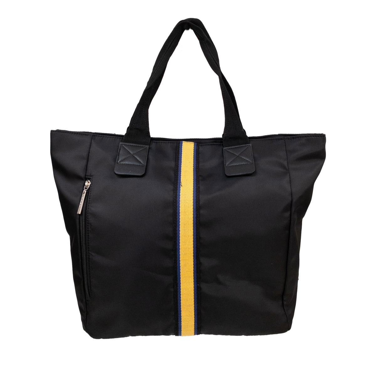 HDK938-Bl-Yel 14.75 x 7.38 x 14.63 in.  Uptown Tote Bag, Black & Yellow -  Hadaki, HDK938-Bl/Yel