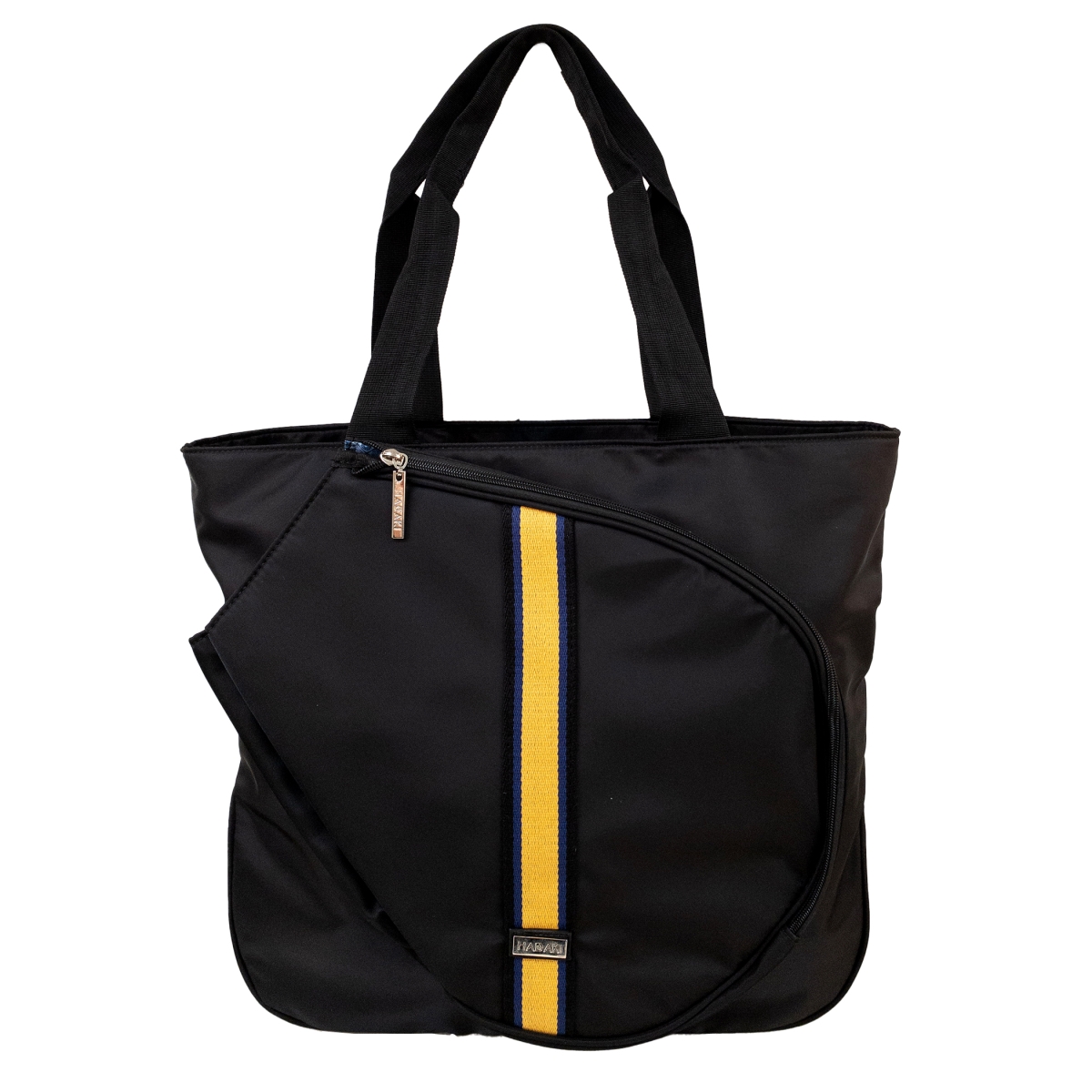 HDK886-Bl-Yel 18 x 6 x 15.75 in.  Tennis Tote Bag, Black & Yellow -  Hadaki, HDK886-Bl/Yel