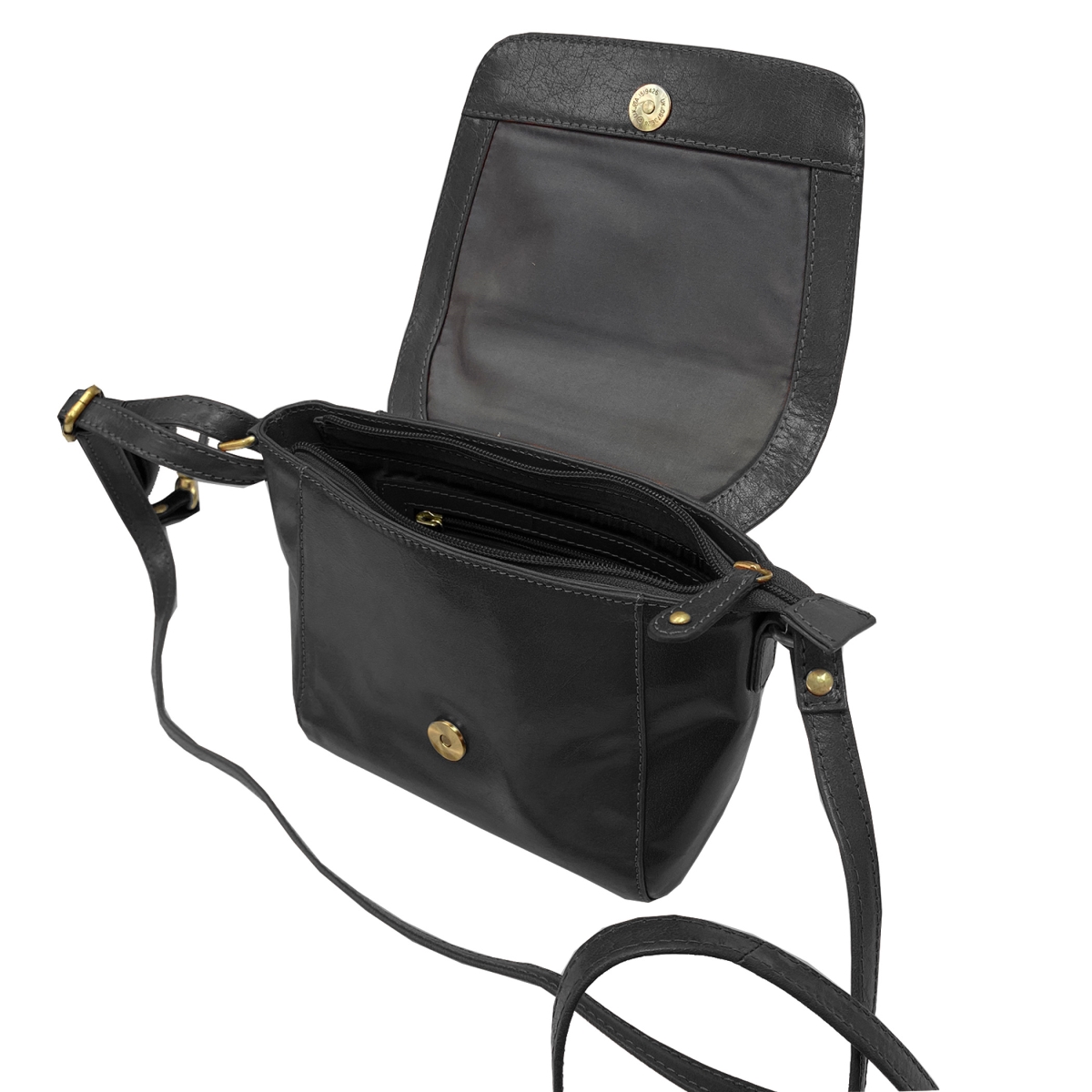 HDK757 9 x 4 x 7 in. Cecil Square Flap Xbody Bag, Black -  Hadaki