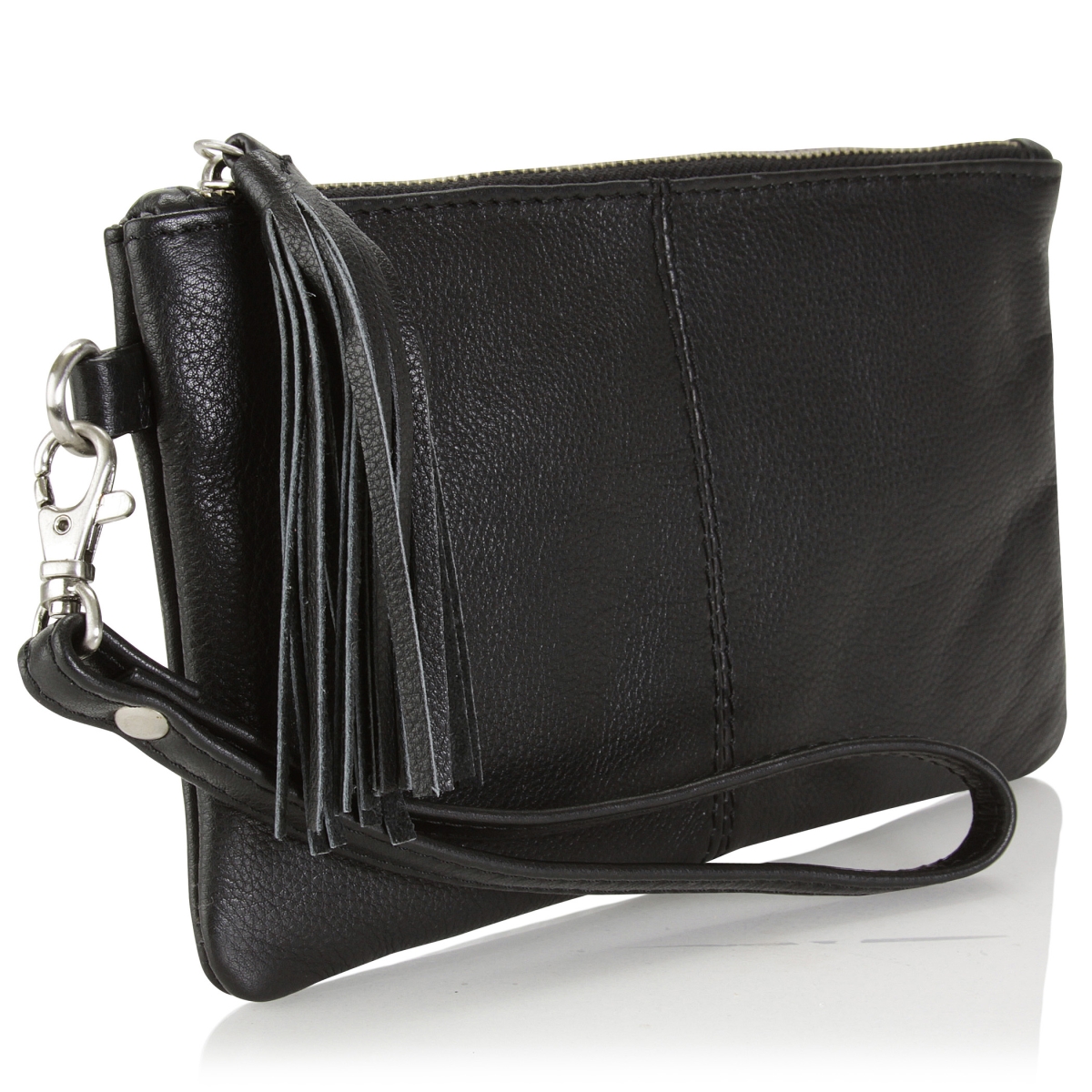 HDK760 8.27 x 0.20 x 5.12 in. Essential Wristlet Bag, Black -  Hadaki