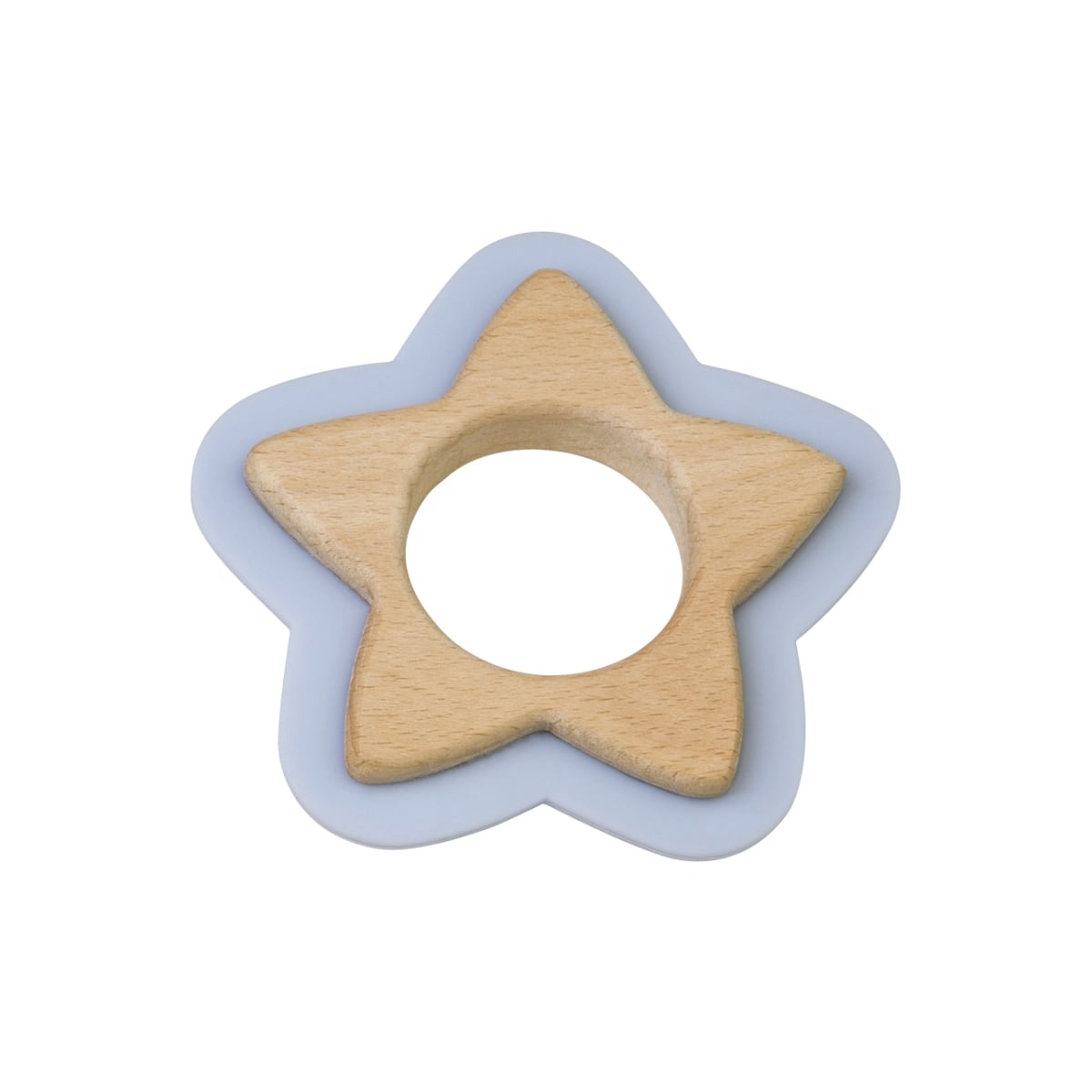 SA1704BL 4 x 0.75 x 5 in. Star Baby Teether, Blue -  SARO