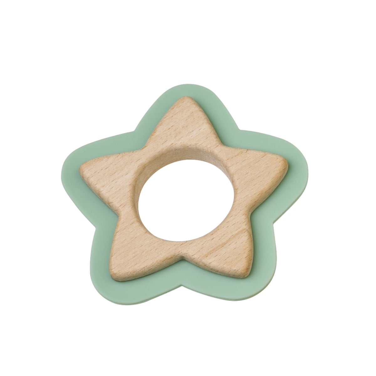SA1704MT 4 x 0.75 x 5 in. Star Baby Teether, Mint -  SARO