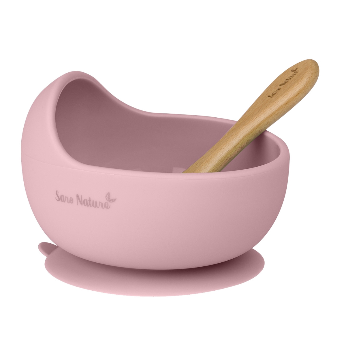SA1740PK 4.875 x 3.1875 x 6 in. Wave Bowl Feeding Set, Pink