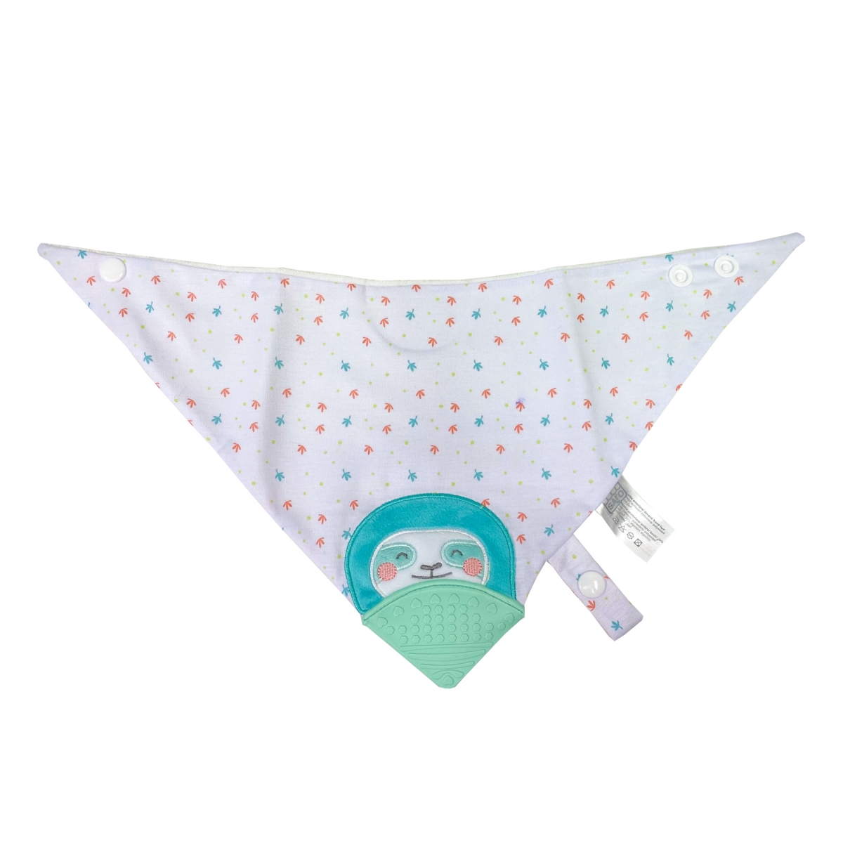 SA1801SLOTH 17 x 0.25 x 8.50 in. Absorbent Teething Bib, Sloth