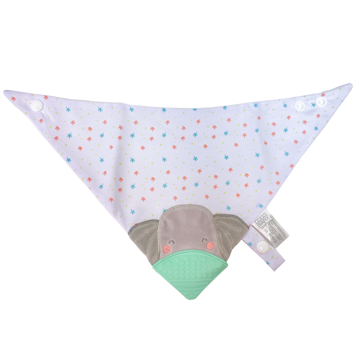 SA1801ELE 17 x 0.25 x 8.50 in. Absorbent Teething Bib, Elephant
