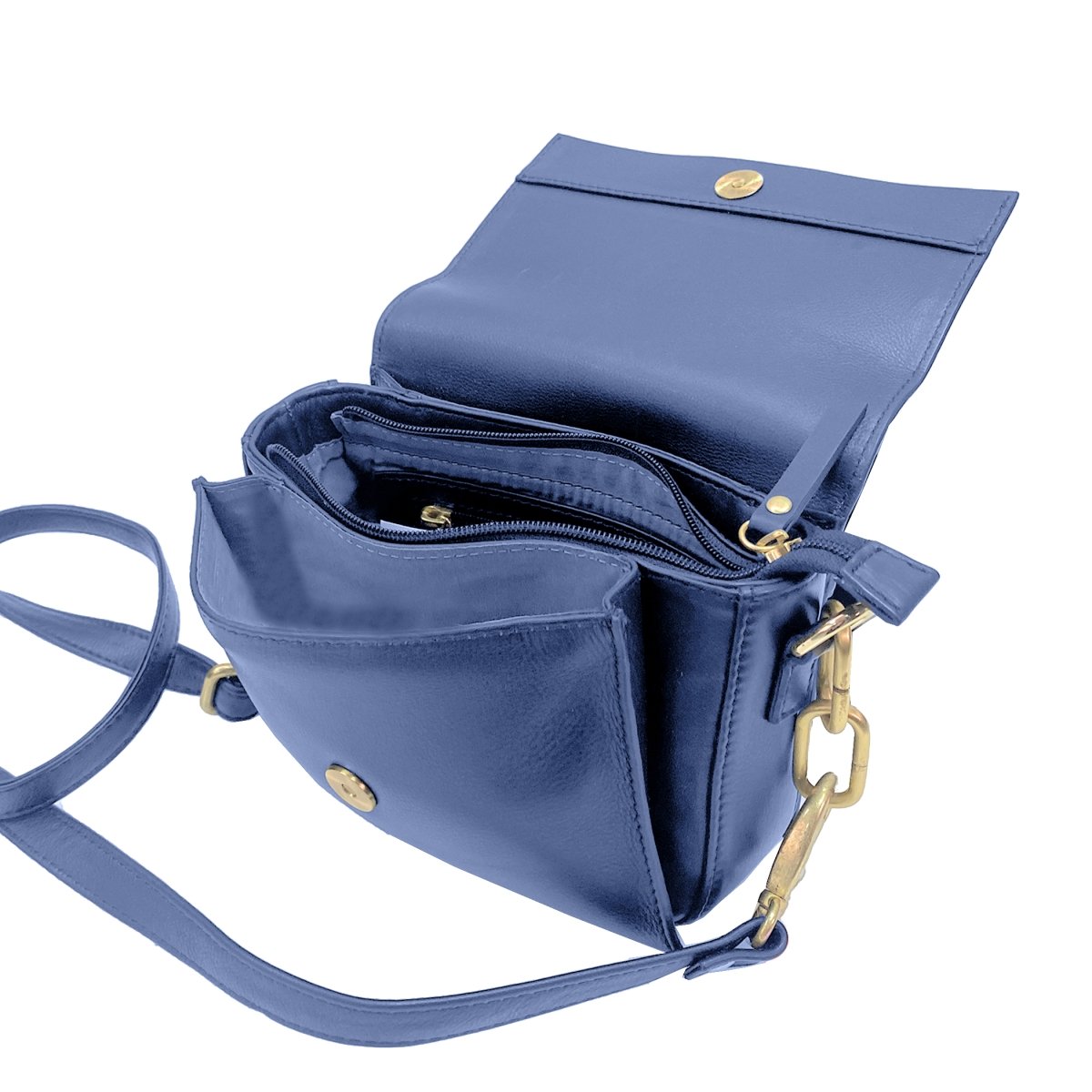 HDK761-PBL Diana Flap Crossbody Bag, Placid Blue -  Hadaki