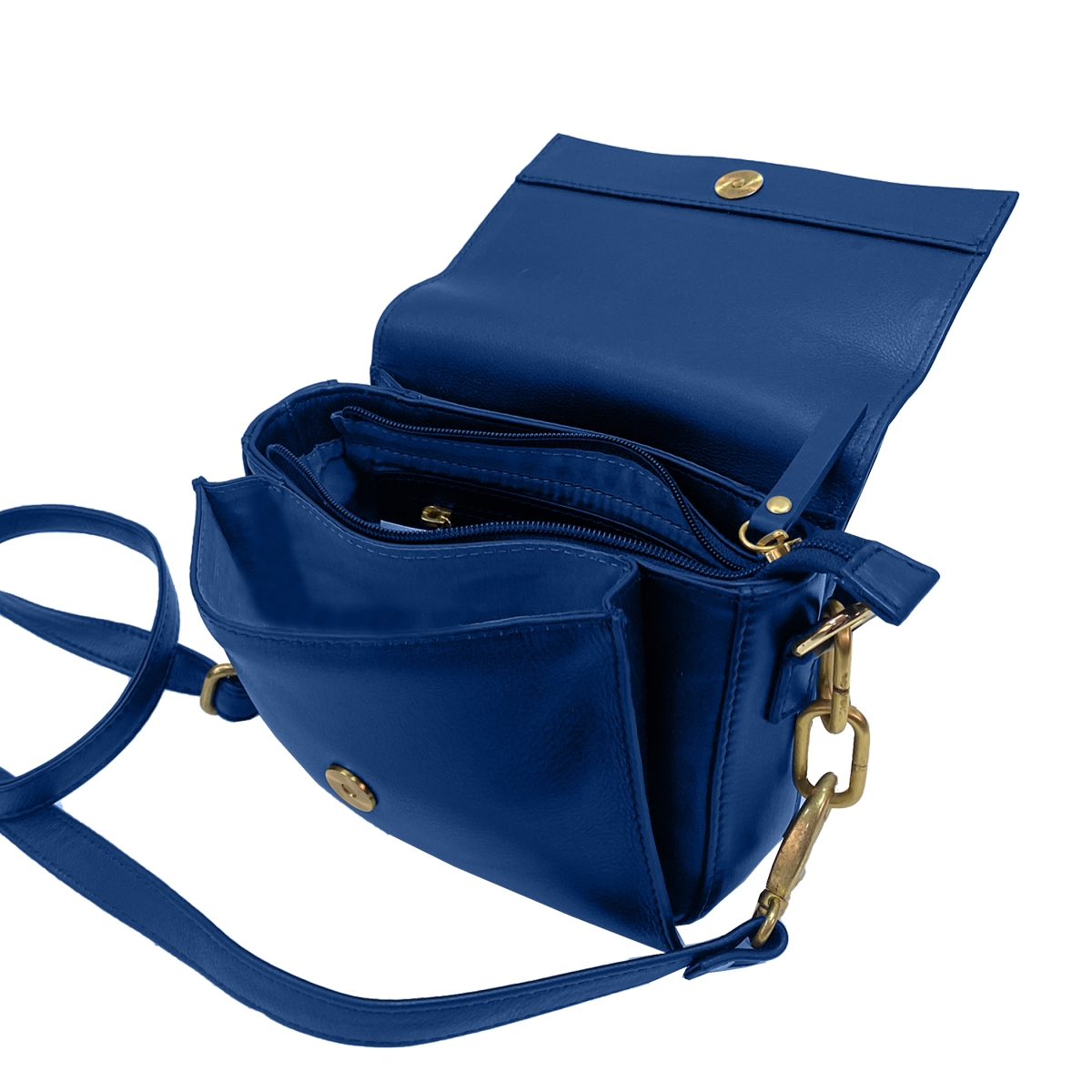 HDK761-IBL Diana Flap Crossbody Bag, Imperial Blue -  Hadaki