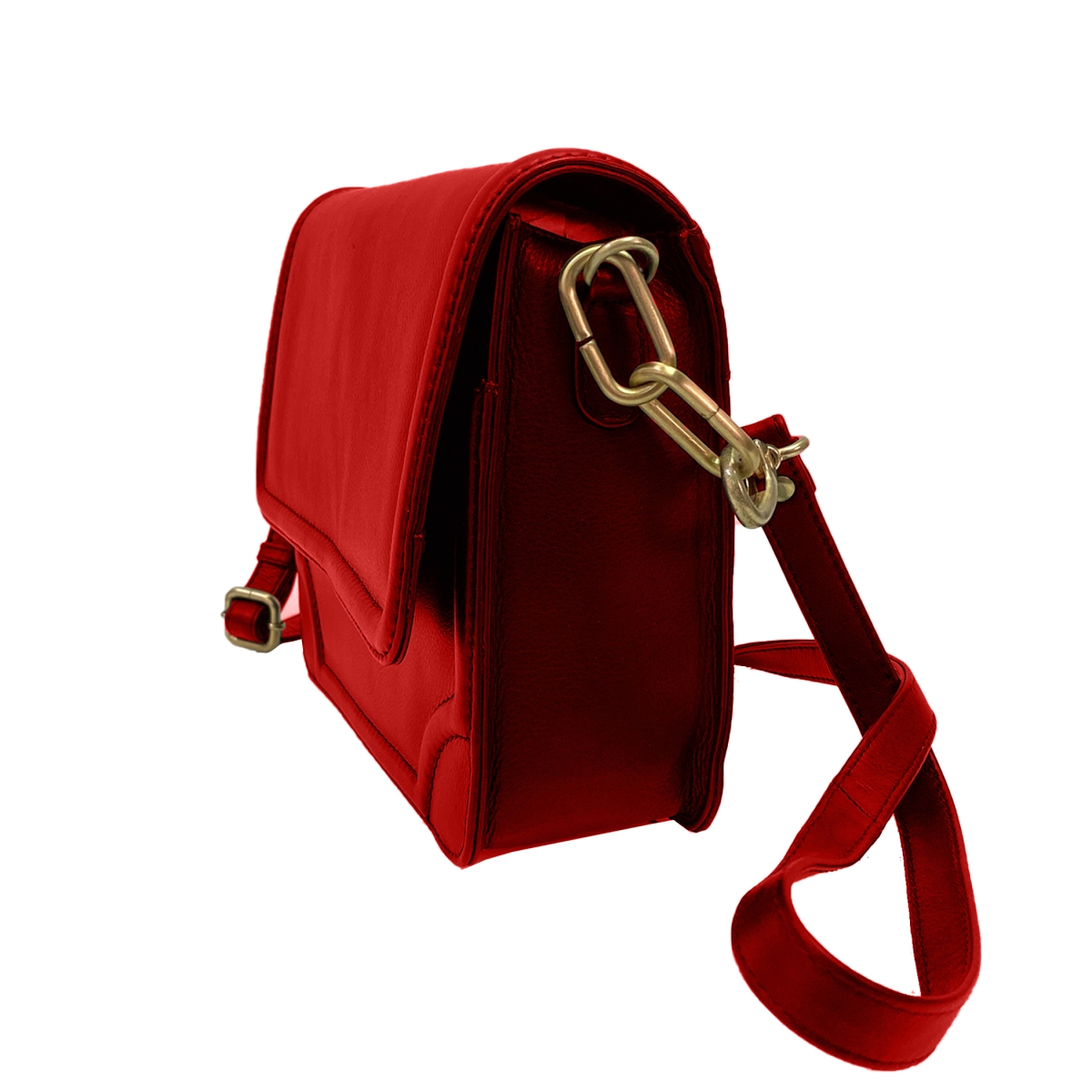 HDK762-FRD Sheila Flap Bag, Fiery Red -  Hadaki