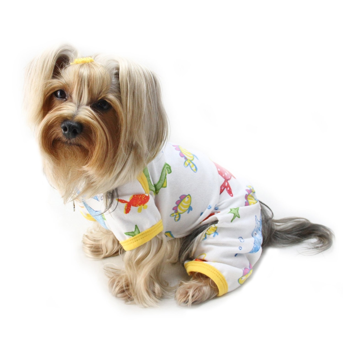 Picture of Klippo Pet KBD078XS Ocean Pals Knit Cotton Pajamas - Extra Small