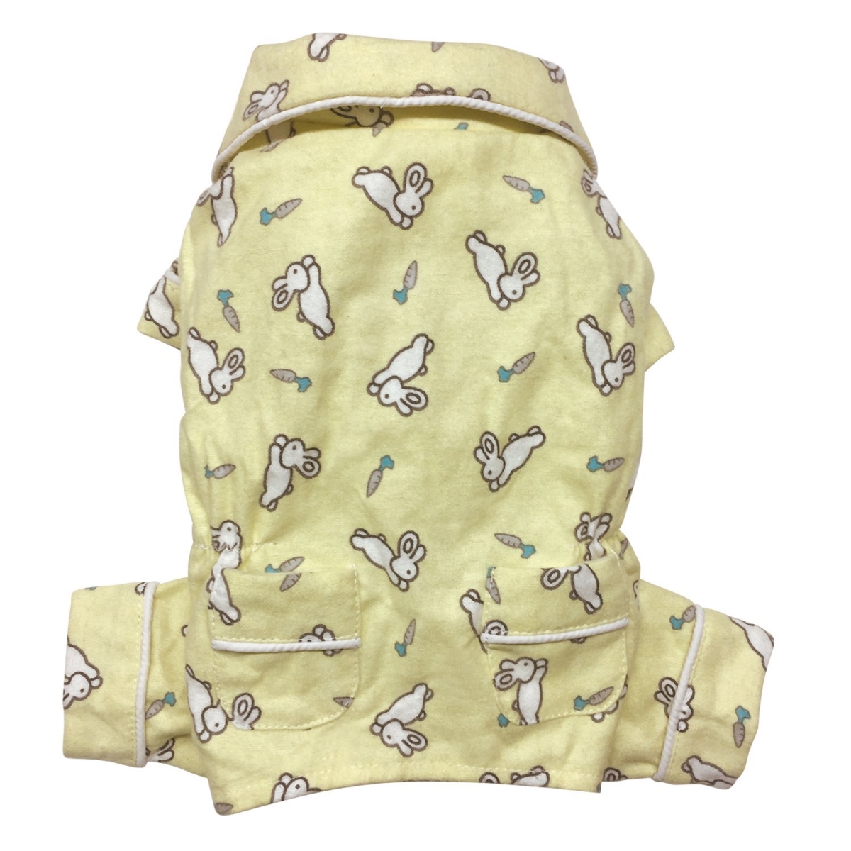 Picture of Klippo Pet KBD081XS Puppy Hopping Bunny Flannel Pajamas - Extra Small