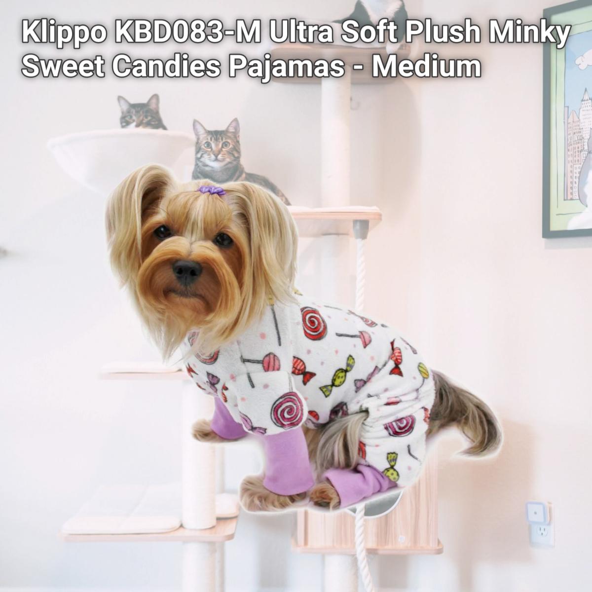 Picture of Klippo KBD083-M Ultra Soft Plush Minky Sweet Candies Pajamas - Medium
