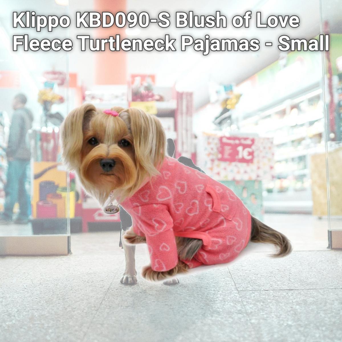 Picture of Klippo KBD090-S Blush of Love Fleece Turtleneck Pajamas - Small