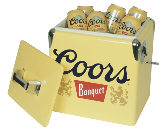 Picture of Coors Banquet 18 Can Retro Ice Chest with Bottle Opener (14 Quarts/13 Liters)