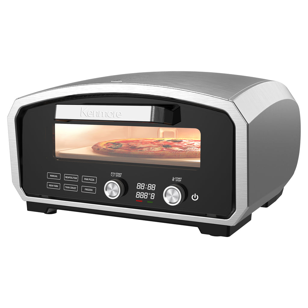 Picture of Kenmore KKOPO13 1800W Outdoor Indoor Pizza Oven, Silver & Black