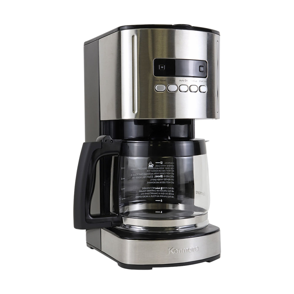 Picture of Kenmore KKCM12B 120V 12-Cup Programmable Coffee Maker, Black & Silver