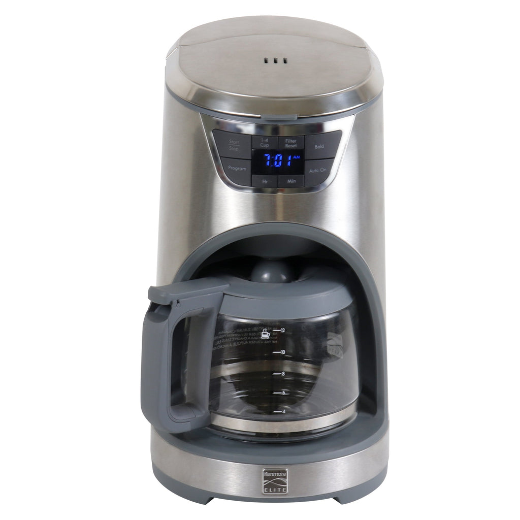 Picture of Kenmore KKECM12SS 120V Elite 12-Cup Silver Drip Coffee Maker - Stainless Steel