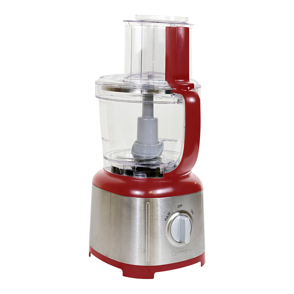 Picture of Kenmore KKFP11CRed 120V 500W 11-Cup Vegetable Chopper Food Processor, Red & Silver