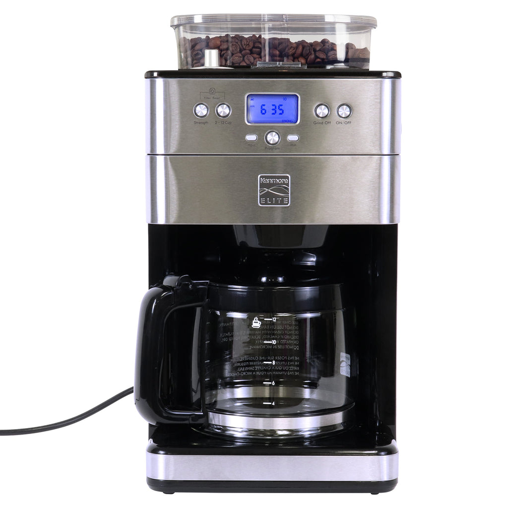 Picture of Kenmore KKECMGBSS Elite Grind & Brew Silver & Black Coffee Maker - Stainless Steel