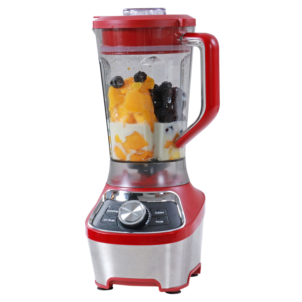 Picture of Kenmore KKSBR 120V 1200W Motor Programmed Smoothie Stand Blender, Red & Silver
