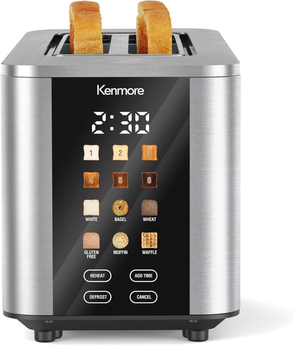 Picture of Kenmore KKTS2SD-SS 900W Stainless Steel Touchscreen 2-Slice Toaster
