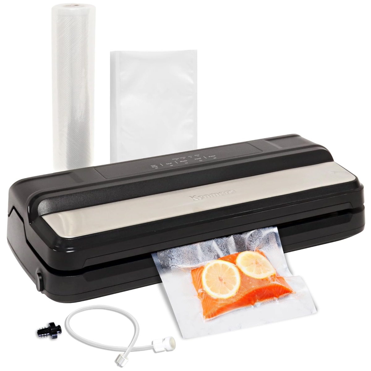 Picture of Kenmore KKFSD 110V 240W One-Touch Automatic Food Vacuum Sealer Machine Plus Bottle Stopper Detachable Cord