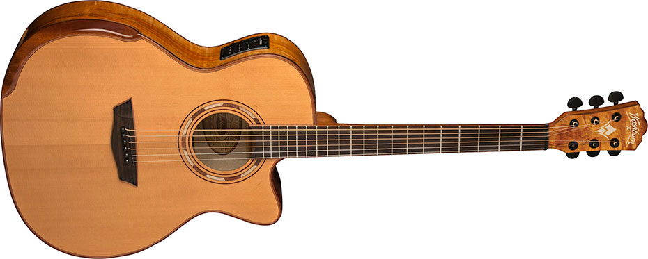 Picture of Washburn WCG66SCE-O-U 44.5 mm Comfort Series Solid Cedar Top Acoustic Electric Guitar - Blem