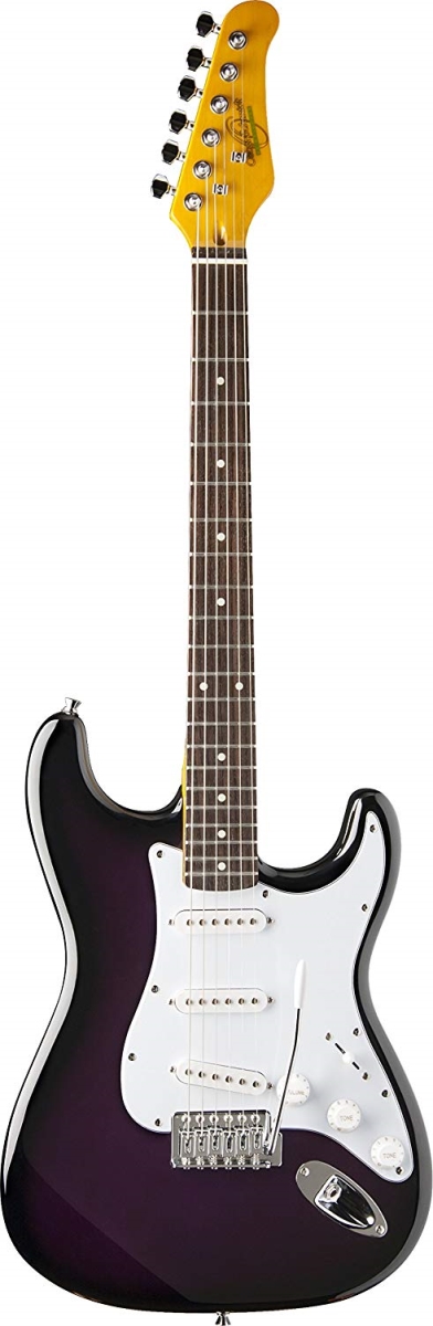 Picture of Oscar Schmidt OS-300-PS-A-U Double Cutaway Electric Guitar&#44; Purple Sunburst