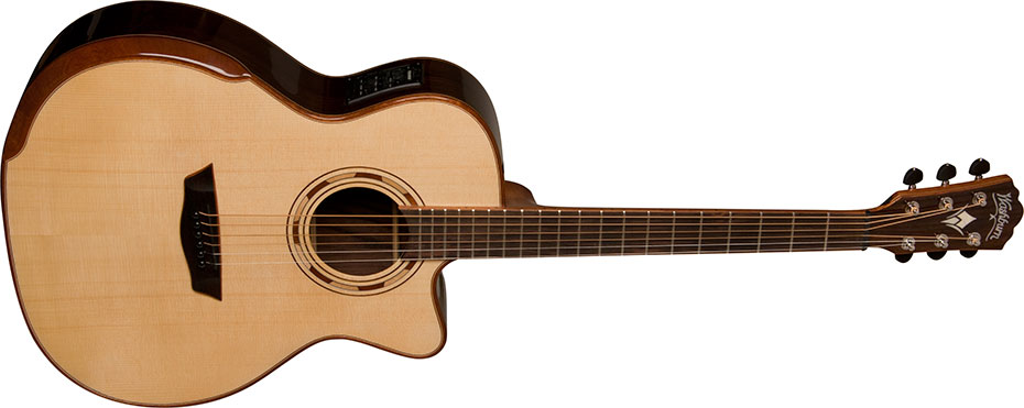 Picture of Washburn WCG25SCE-O-U 44.5 mm Comfort Series Acoustic Electric Guitar, Natural