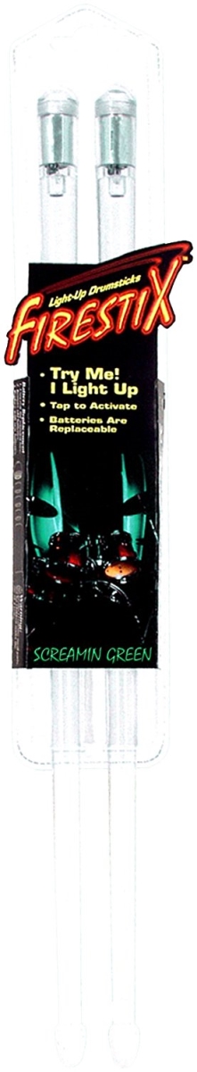Picture of Grover FX12GR-U Firestix Light Up Drums Sticks, Green - Set of 2