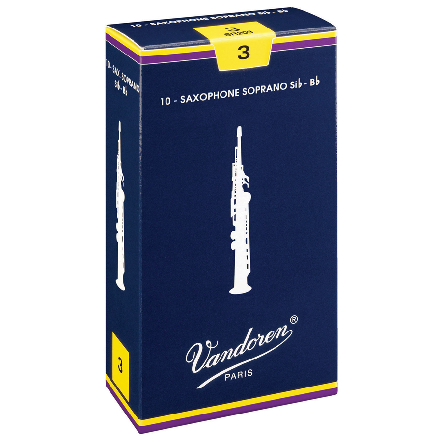 Soprano Sax Traditional Reeds - Strength No.3 - Vandoren SR203-U