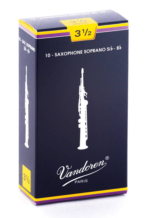 Soprano Sax Traditional Reeds - Strength No.3.5 - Vandoren SR2035-U