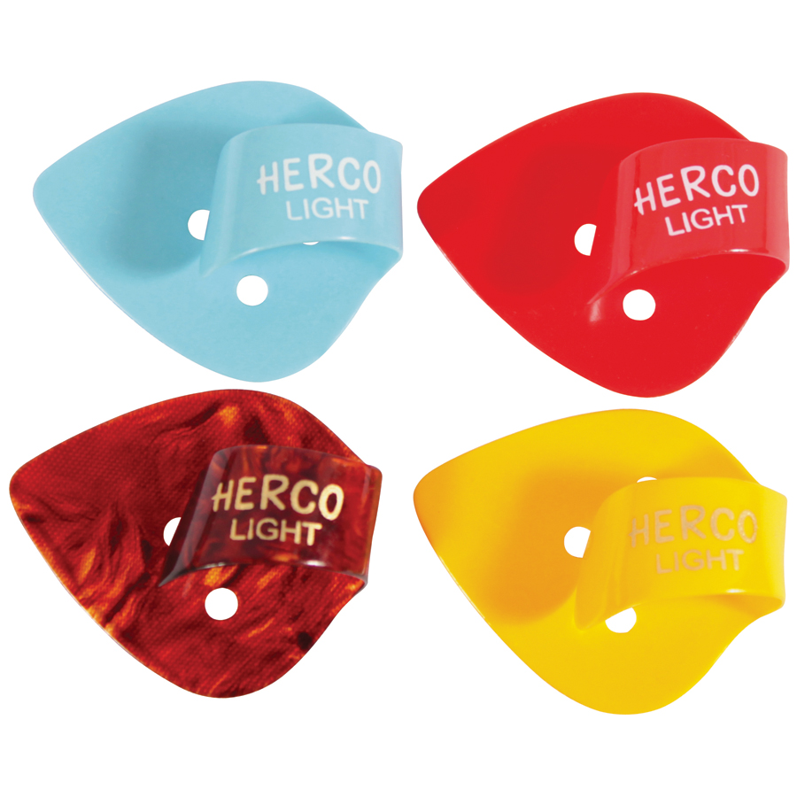 Picture of Herco HE111-U Flat & Thumbpick Guitar Picks&#44; Assorted Color - Light Gauge - Box of 24