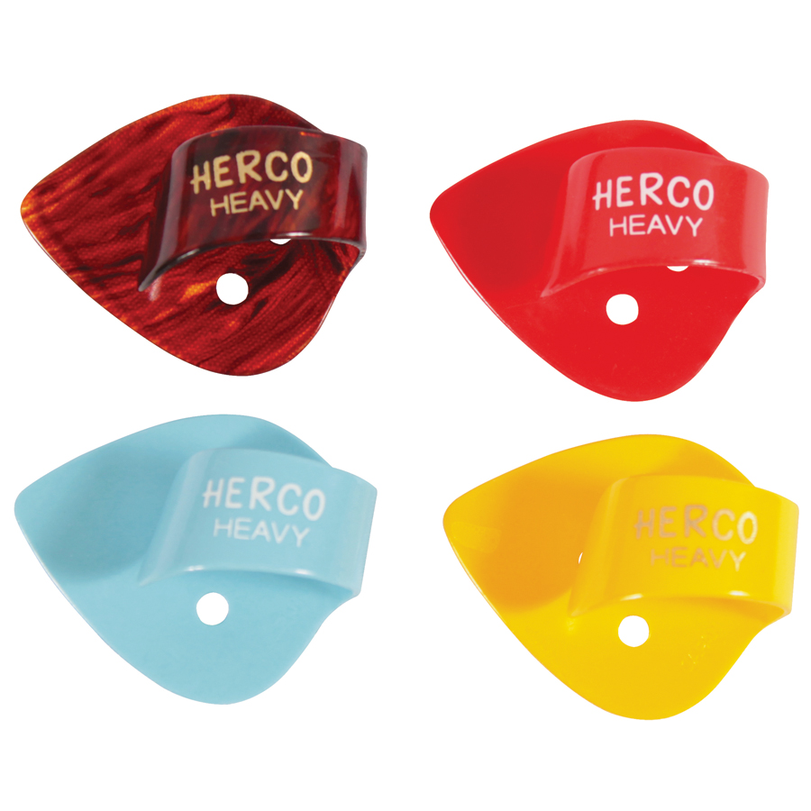 Picture of Herco HE113-U Flat & Thumbpick Guitar Picks&#44; Assorted Color - Heavy Gauge - Box of 24
