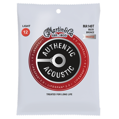 MA170T-U Authentic Acoustic Lifespan 2.0 80-20 Bronze Guitar Strings - Extra Light -  MARTIN STRINGS