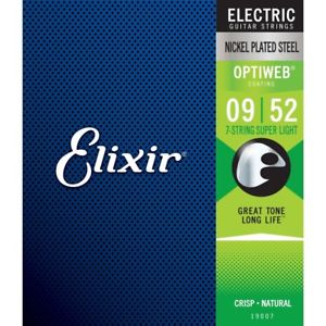 19007-U Electric Guitar Strings - Optiweb Nickel 7 String Super Light