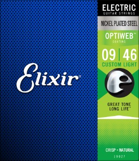 19027-U Optiweb Coated Nickel Plated Electric Guitar Strings - Light-Heavy