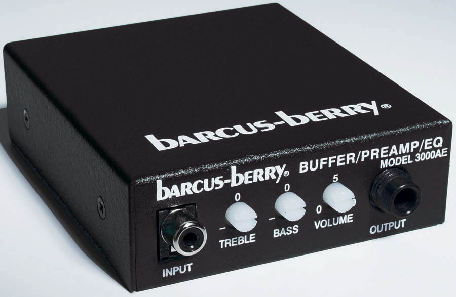 Picture of Barcus Berry 3000AE-U Piezo Buffer Preamp with EQ Works 6100 & 5600 & Belt Clip