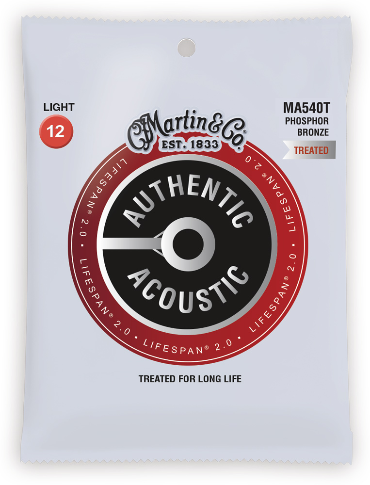 Picture of Martin Strings MA540T-U Authentic Acoustic Lifespan 2.0 92-8 Phosphor Bronze Light