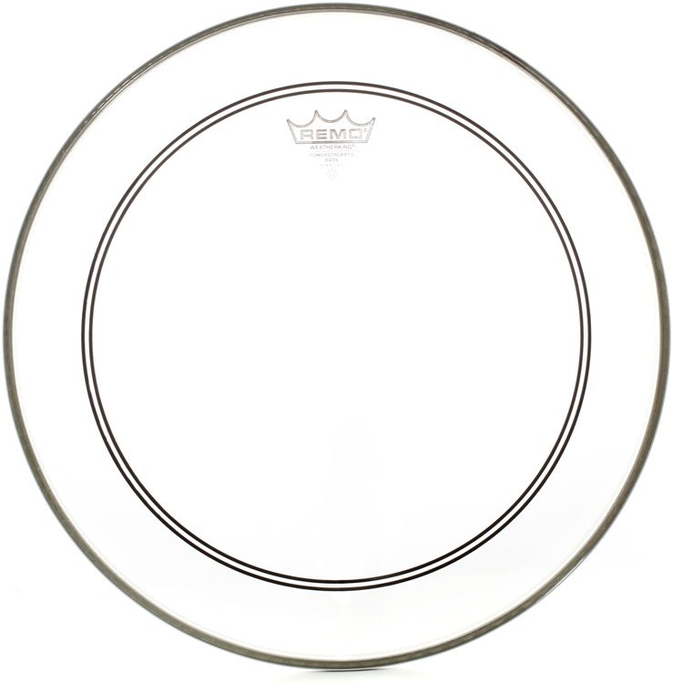 20 in. Powerstroke 3 Clear Bass Batter Drumhead with Falam Patch, White