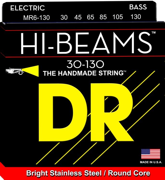 Picture of DR Handmade Strings MR6-130-U Hi-Beam Bass 6 String - 30-130 Gauge