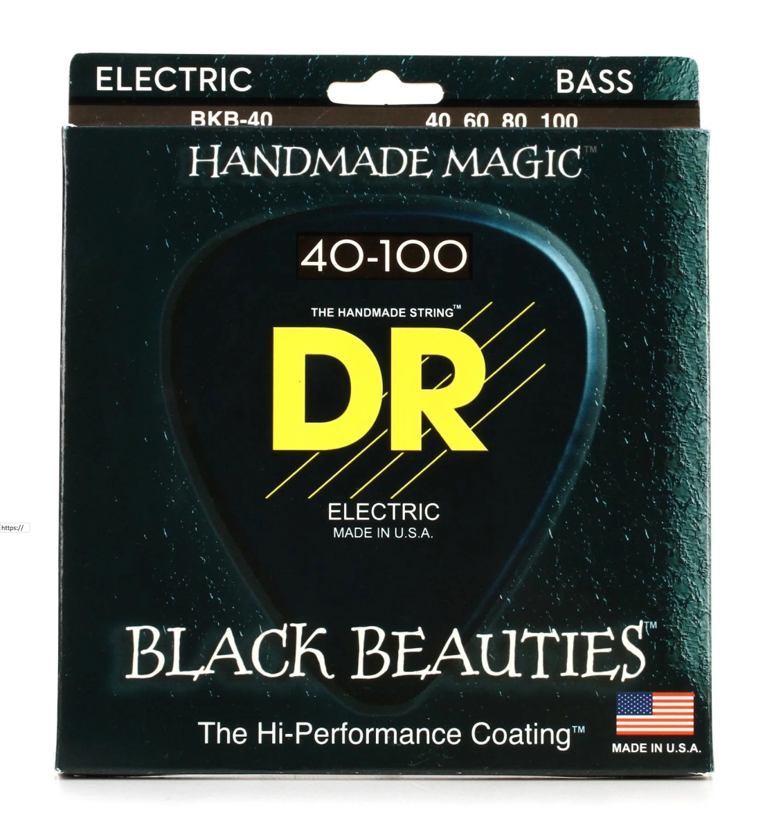 Picture of DR Handmade Strings BKB-40-U Beauties Bass String, Black - 40-100 Gauge
