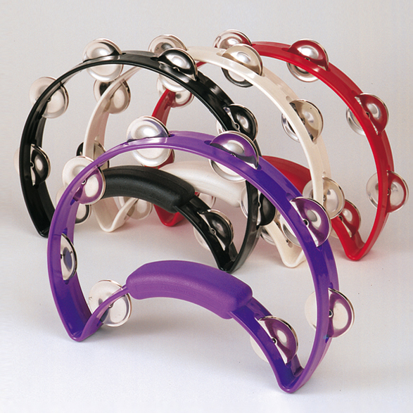 Solo Tambourine with Nickel Jingles, Purple