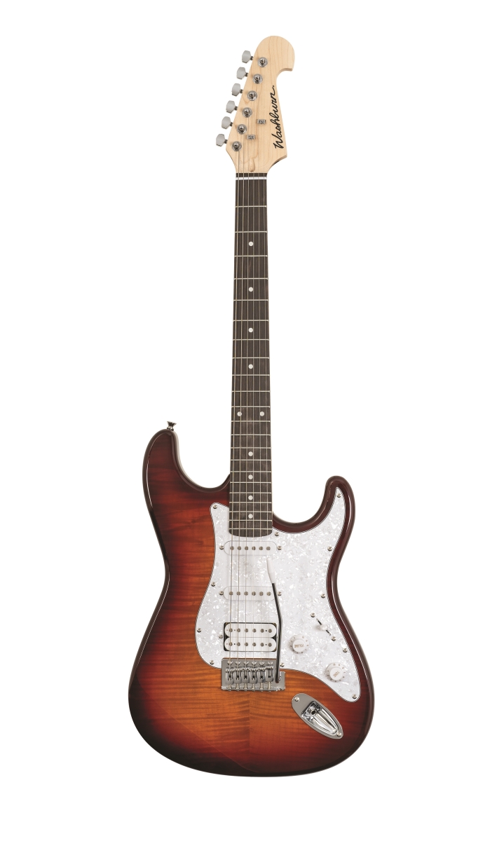 Picture of KMC Music SDFSB-U Sonamaster Deluxe Sunburst Electric Guitar&#44; Maple