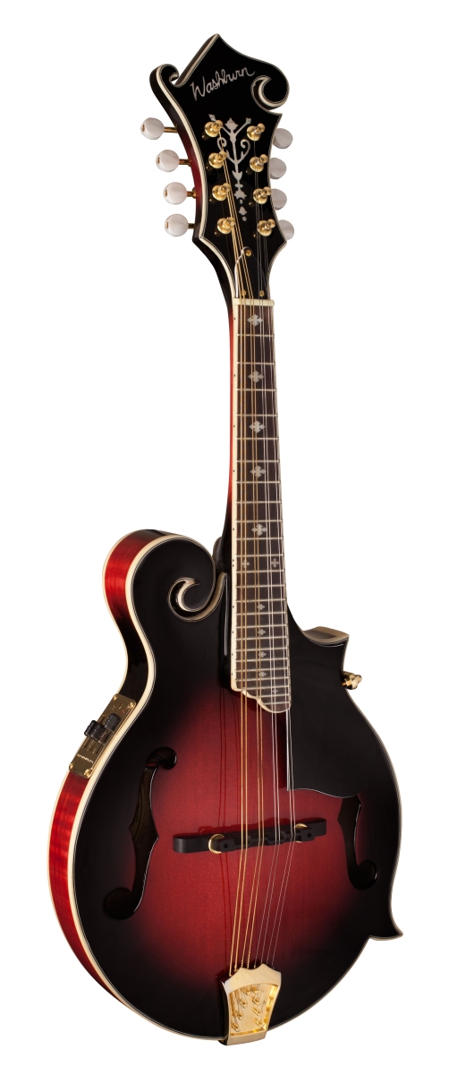 Washburn Americana Series F-Style Mandolin with Electronics, Transparent Wine Red -  Artificial intelligenceme, AR3025539