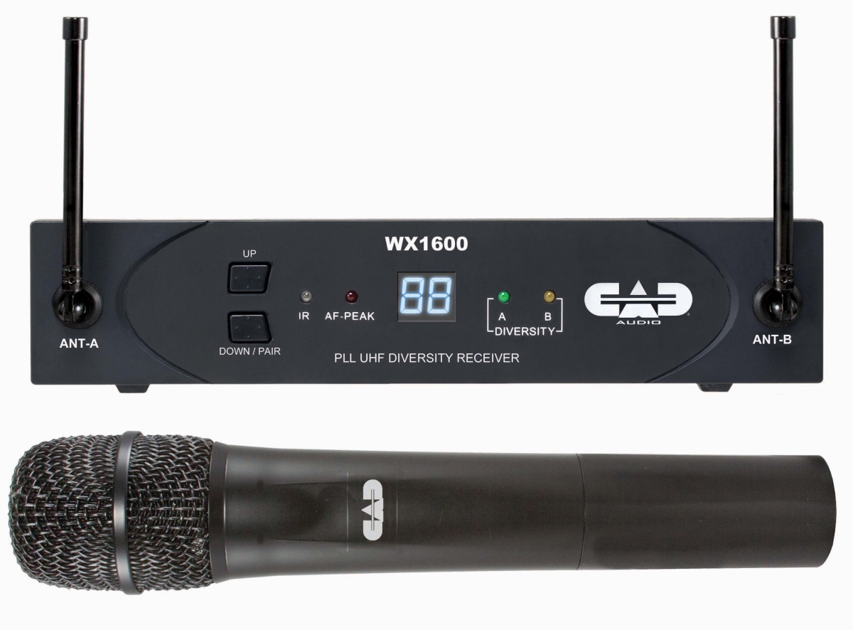 Picture of KMC Music WX1600G-U CAD Audio UHF Wireless Cardioid Dynamic Handheld Microphone System - Band G