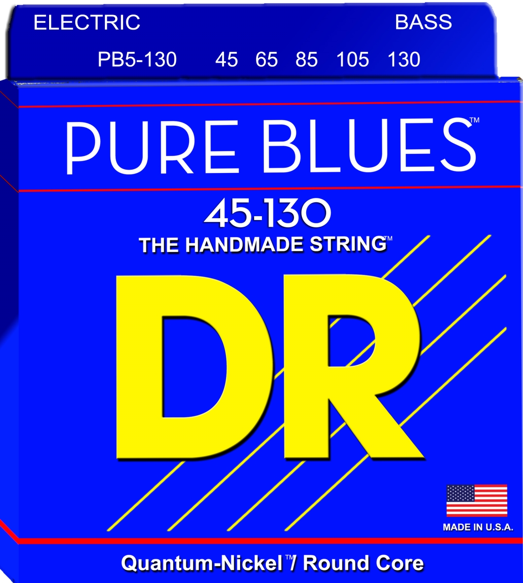 PB5-130-U 45-130 Gauge Nickel Round Core Bass 5 String, Pure Blue -  KMC Music