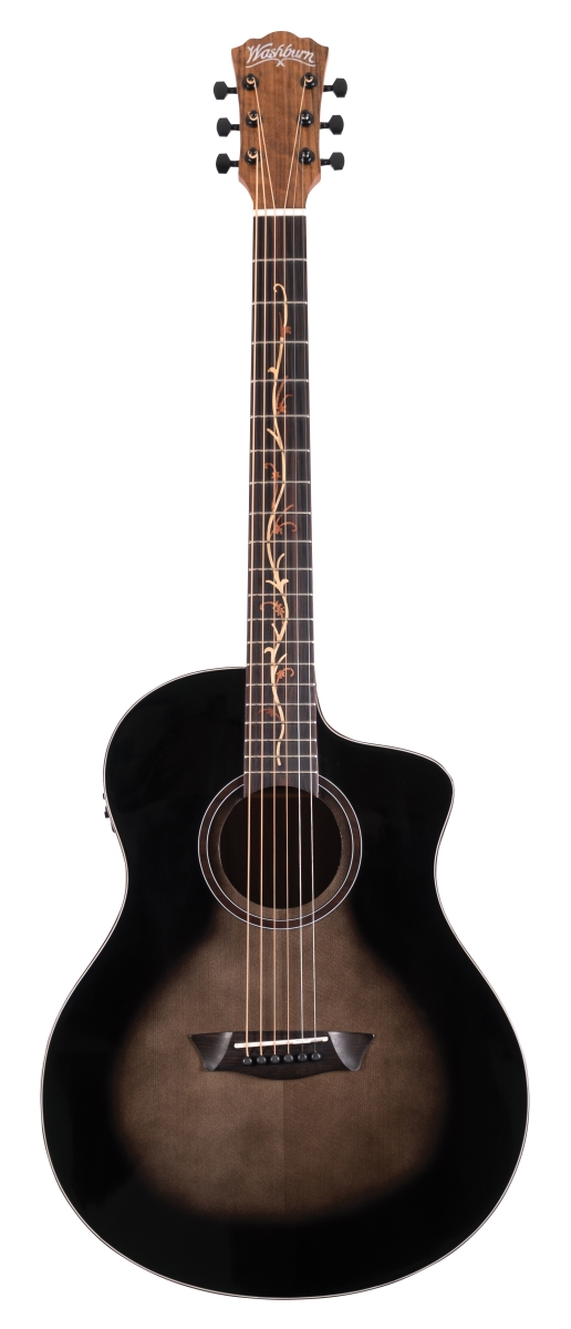 BTS9VCECHDU Bella Tono Studio Cutaway Acoustic Electric Guitar44 Gloss Charcoal Burst